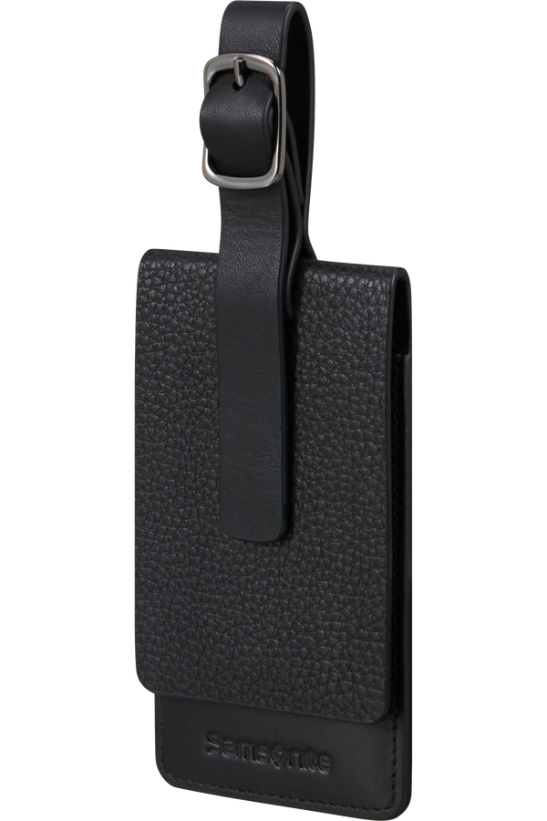 Samsonite Ta Revolution Leather Luggage Tag  Zwart
