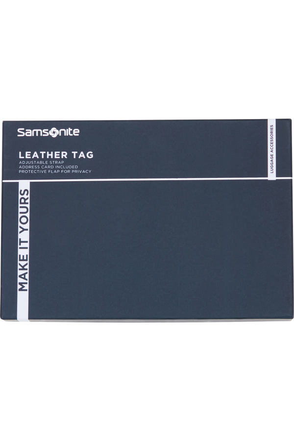 Samsonite Ta Revolution Leather Luggage Tag  Zwart