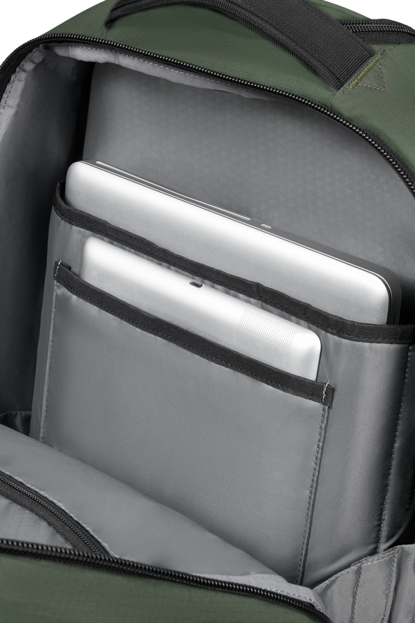 Samsonite Roadseeker Laptop Backpack with wheels 17.3''  Vert olive fonc&eacute;
