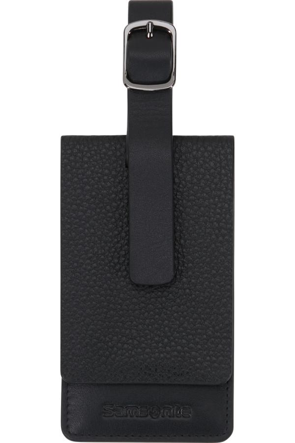 Samsonite Ta Revolution Leather Luggage Tag  Zwart