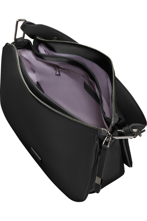 Samsonite Be-Her Hobo Bag Round 3 Compartments  Zwart