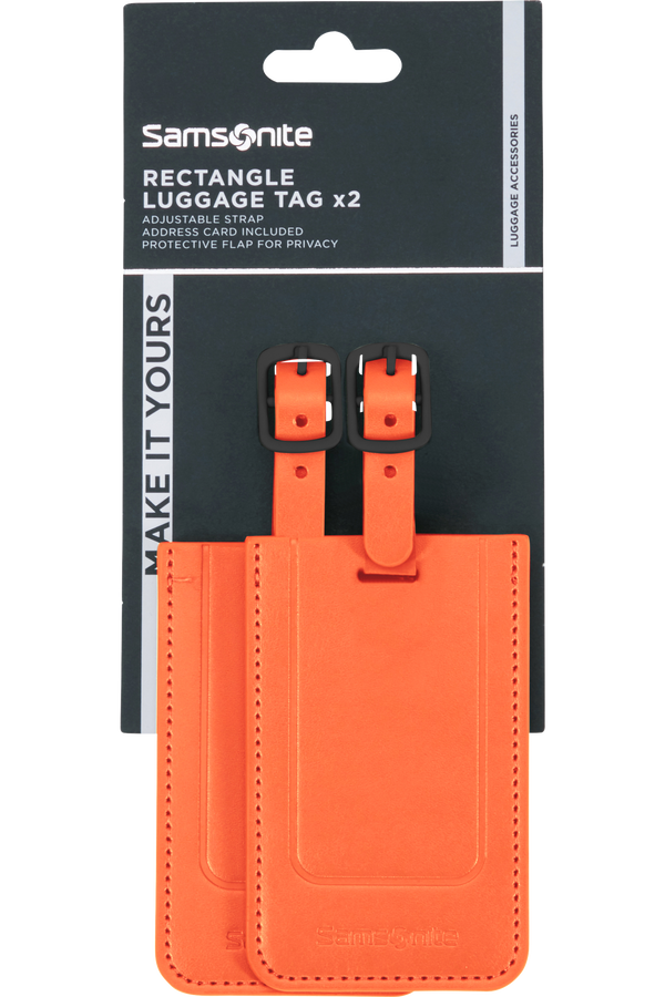 Samsonite Ta Revolution Rectangle Luggage Tag x2  Oranje