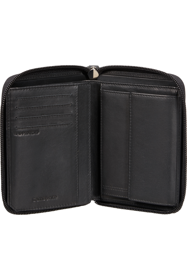Samsonite Attack 2 Slg 323 - W ZIP AR+8CC+HFL+C  Zwart
