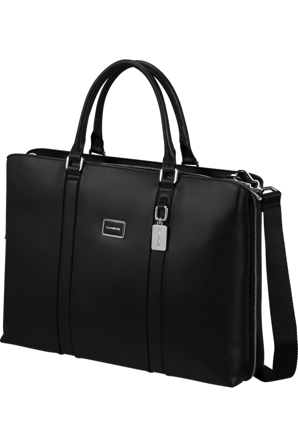 Image Biz Leather Sacoche Ordinateur 15.6" | Samsonite Image Biz Leather Briefcase 15.6'  Noir