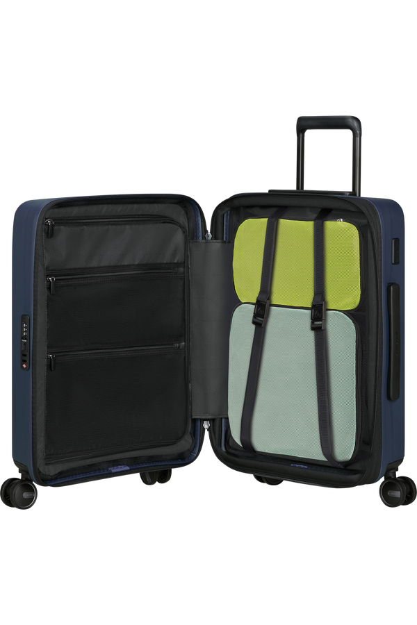 Samsonite Flux - Spinner S, Uitschuifbare handbagage, 55 cm, 37/44 L, Zwart (Black