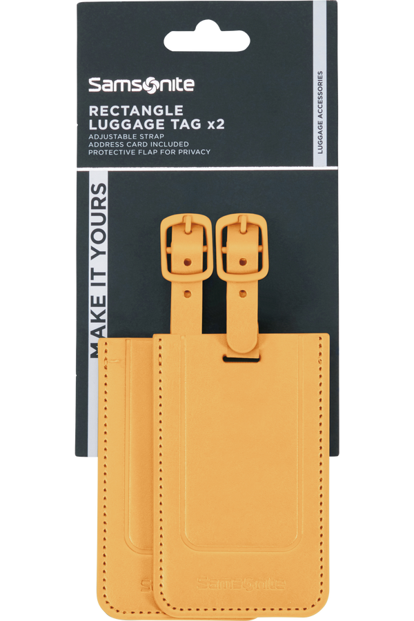 Samsonite Ta Revolution Rectangle Luggage Tag x2  Geel