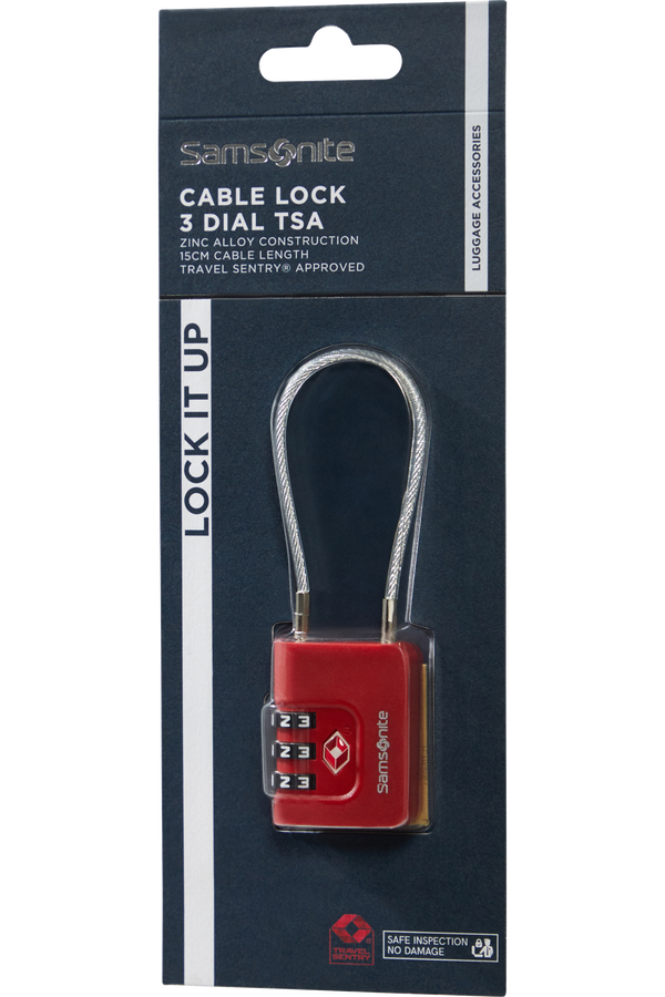 Samsonite Ta Revolution Cablelock 3 dial TSA  Rouge