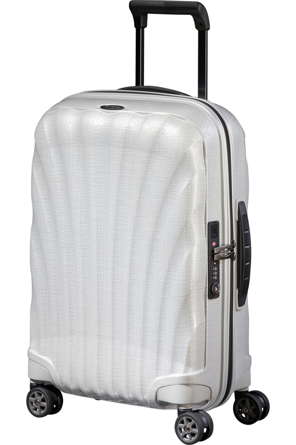 Samsonite C-Lite Spinner Expandable 55cm  Blanc cassé