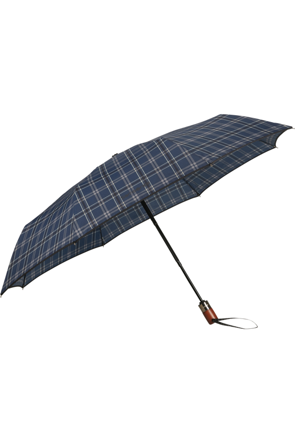 Samsonite Wood Classic S 3 Sect. Auto O/C Short  Black/Blue Scottish