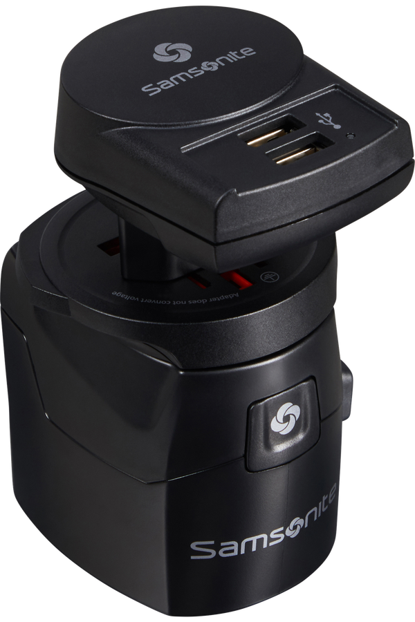Samsonite Travel Accessories World Adaptor Pro 3-P+USB Noir