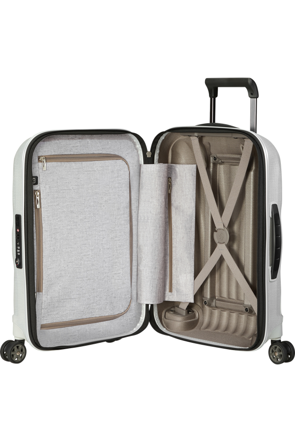 Samsonite C-Lite Spinner Expandable 55cm  Blanc cassé