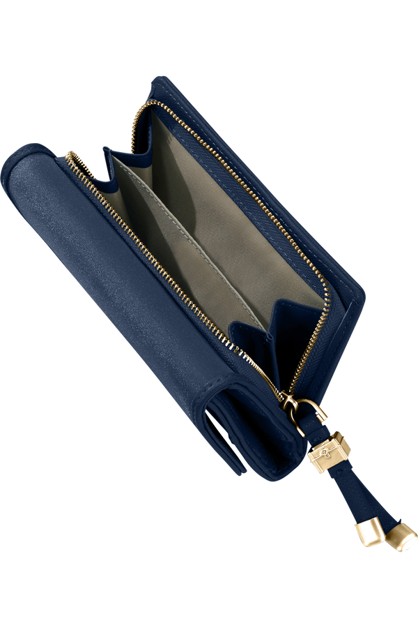 Samsonite Karissa Slg Wallet 12CC+ZIP EXT M  Bleu fonc&eacute;