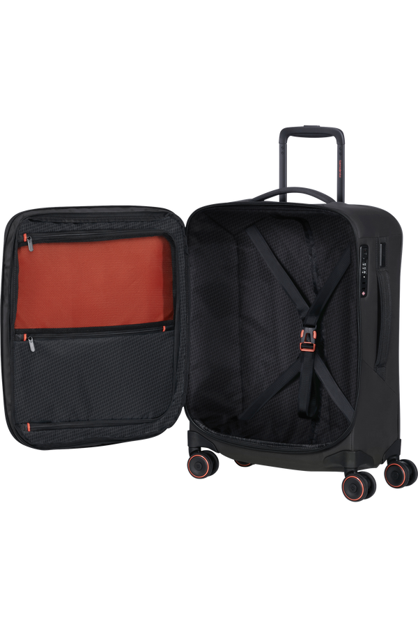 Samsonite Glazed Spinner Expandable 55cm  Zwart