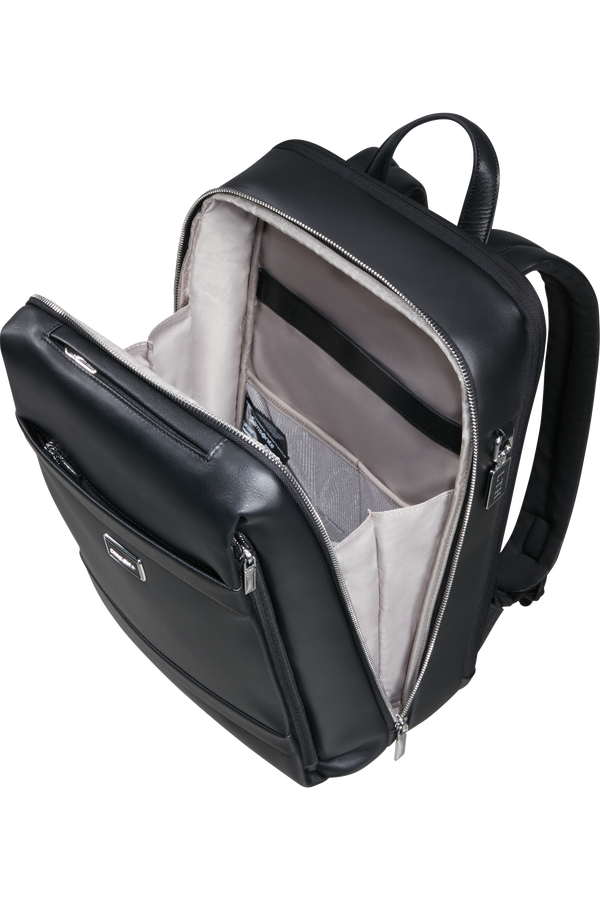 Image Biz Leather Rugzak 14.1" | Samsonite Image Biz Leather Backpack 14.1'  Zwart